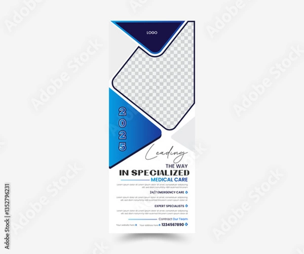 Obraz Creative and eye catching rollup banner design template