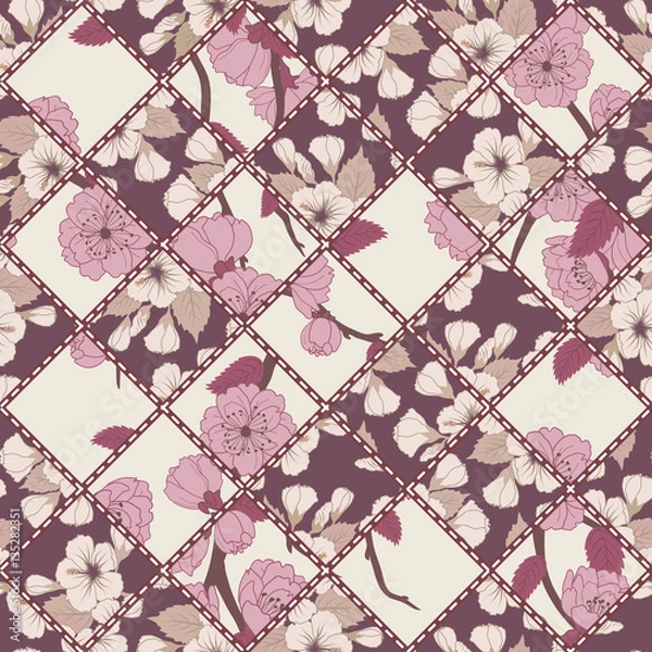 Fototapeta abstract seamless patchwork pattern