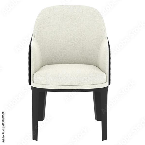 Fototapeta 3d render luxury chair with transparent background