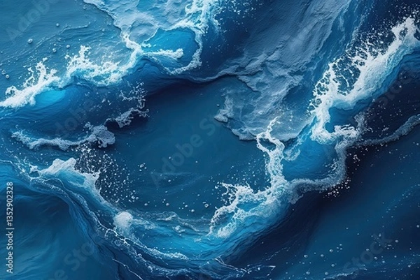 Fototapeta Vibrant Ocean Blue Color with Grainy Texture for Eye-Catching Digital Marketing and Artistic Visuals