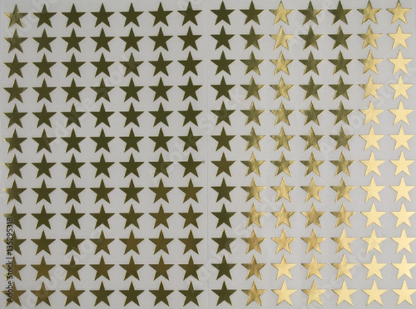 Fototapeta Gold star stickers background pattern