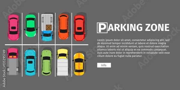 Fototapeta Parking Zone Top View
