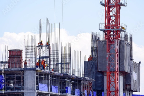 Obraz Construction site workers