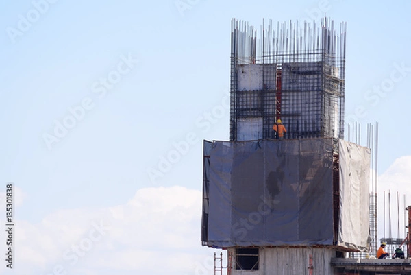 Obraz Construction site workers