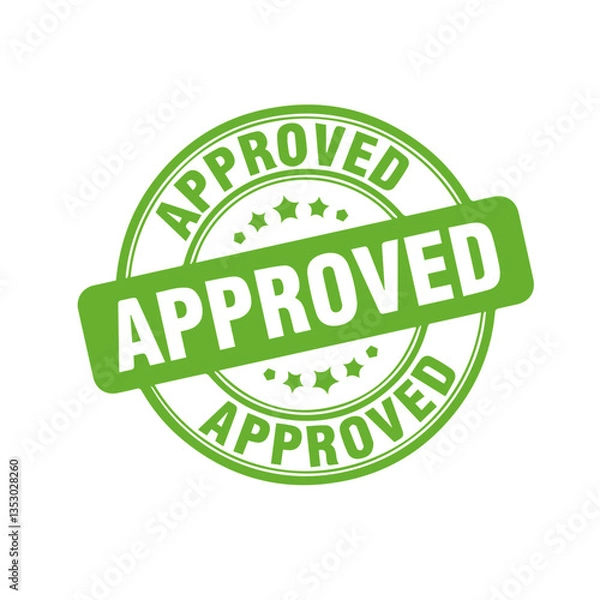 Fototapeta Approved Stamp
