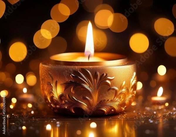 Fototapeta candles in the dark