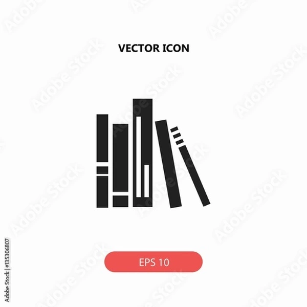 Fototapeta book spine vector icon