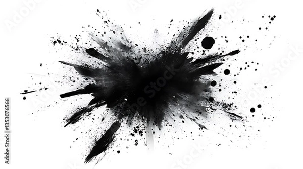 Obraz 다채로운 색채로 표현된 강렬한 폭발 아트워크, AI 생성