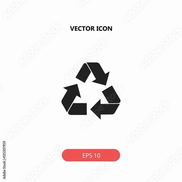 Fototapeta recycle arrow vector icon