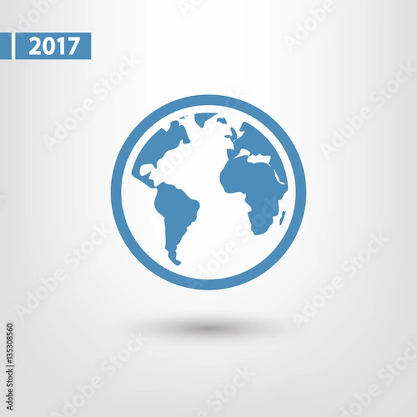 Fototapeta globe  icon, vector illustration. Flat design style 