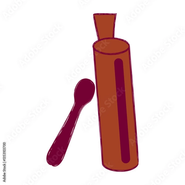 Fototapeta Illustration vector graphic design asset of kentongan slit drum