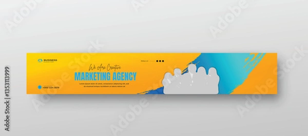 Fototapeta  business LinkedIn profile banner and YouTube channel art cover Social media banner Template