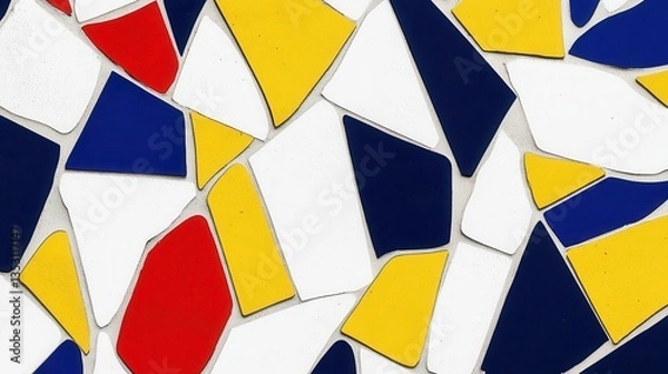 Fototapeta Colorful Mosaic Tile Pattern A Vibrant Abstract Background.