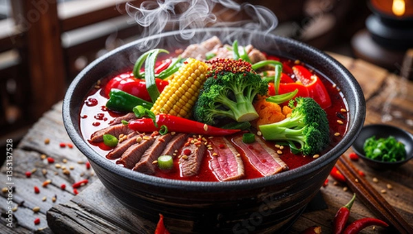 Obraz red chili peppers