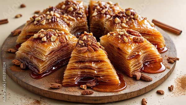 Obraz baked apple with chocolate