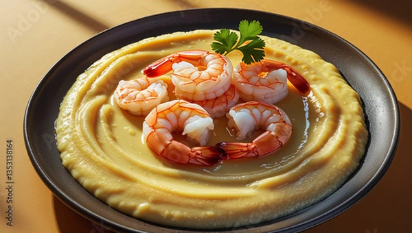 Obraz fried shrimp in a pan