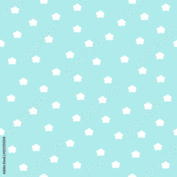 Fototapeta White Clouds Seamless Pattern Texture