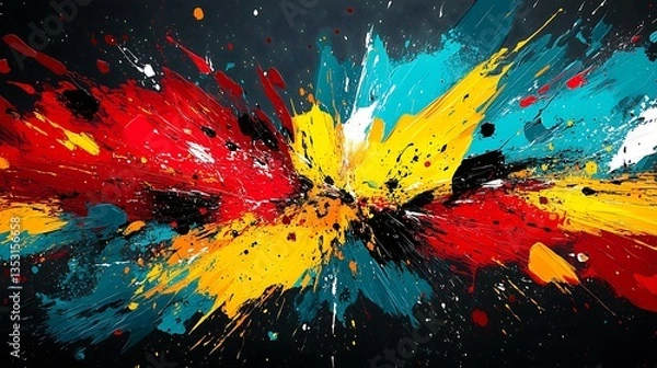 Fototapeta Abstract Colorful Paint Explosion Background.