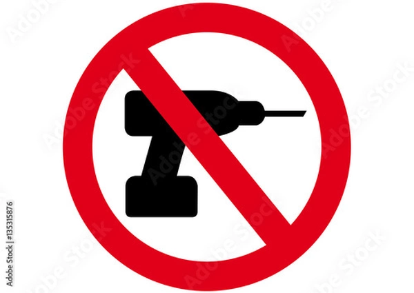 Obraz Brak śladów wiercenia