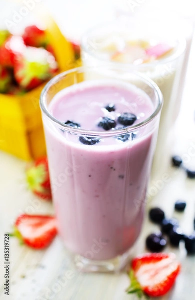 Obraz yogurt with berries