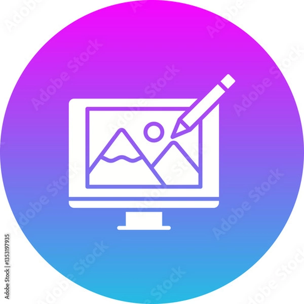 Fototapeta Graphic editor Icon