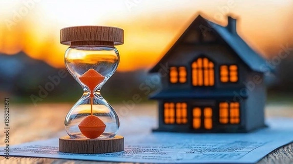 Fototapeta Time and Home Ownership Concept Image