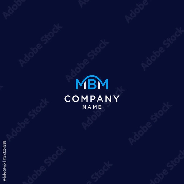 Obraz mbm letter logo, with bridge design