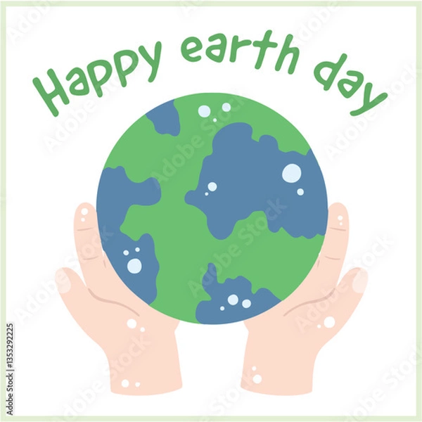 Fototapeta Happy Earth Day, Vector, Hand Drawn