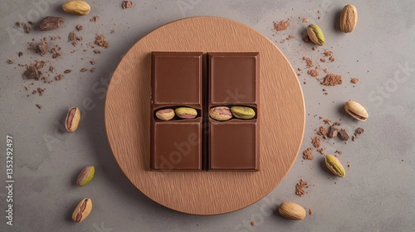 Obraz Nutty chocolate on a plate