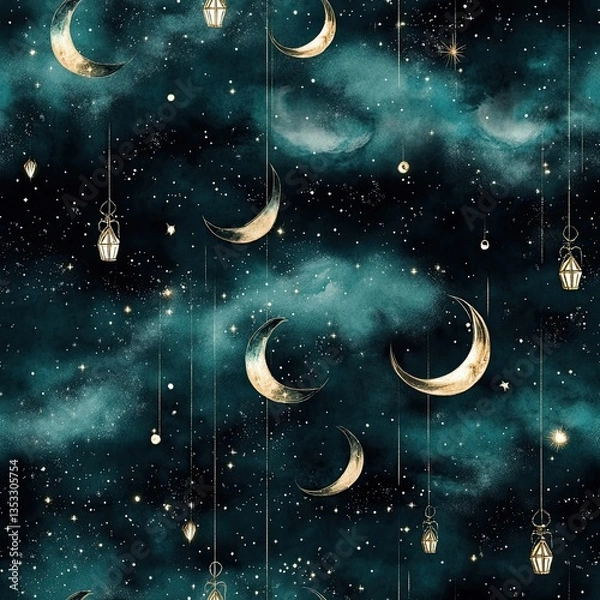 Obraz Enchanted Spells Seamless Digital Paper