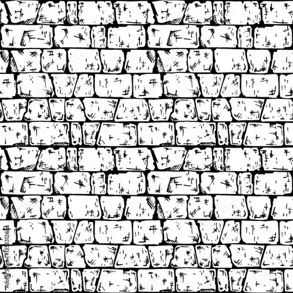 Obraz Coursed ashlar stone wall texture