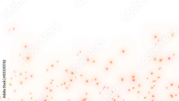 Fototapeta Abstract fiery sparks against a transparent background