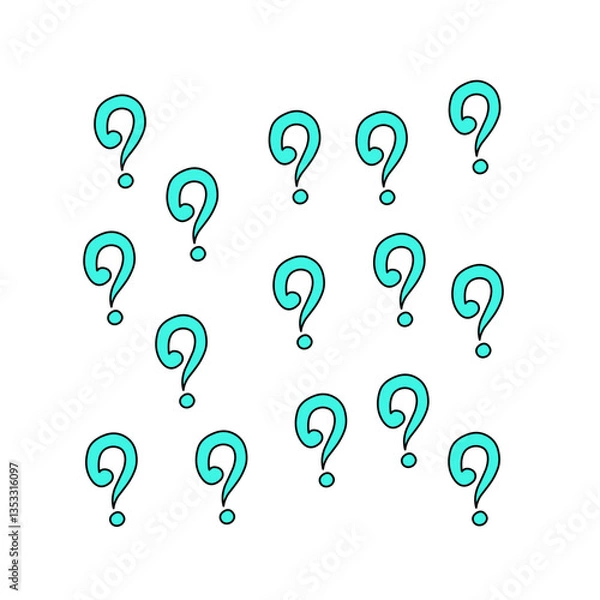 Fototapeta question mark pattern