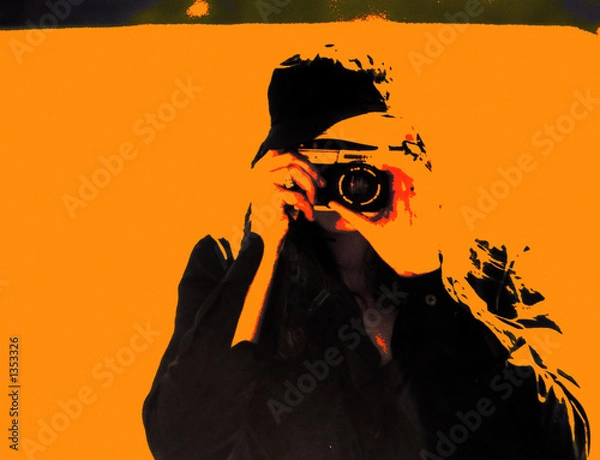 Fototapeta fotografin orange abstrakt poster