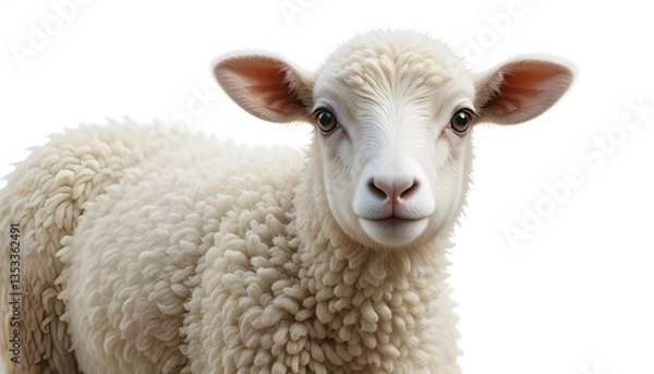 Obraz sheep isolated on white background