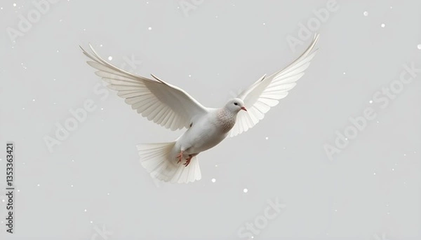 Obraz white dove in flight