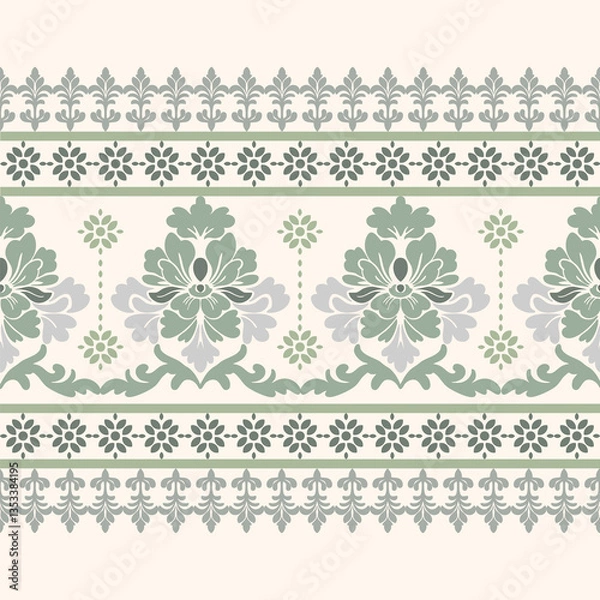 Obraz Vector damask seamless pattern element. Elegant texture for wallpapers, backgrounds 