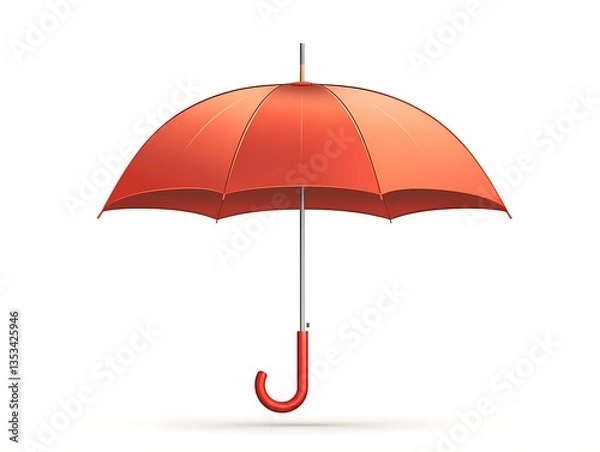 Fototapeta Red Umbrella for Open, White Background.