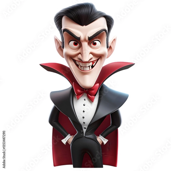 Obraz Cartoon Vampire Character Illustration