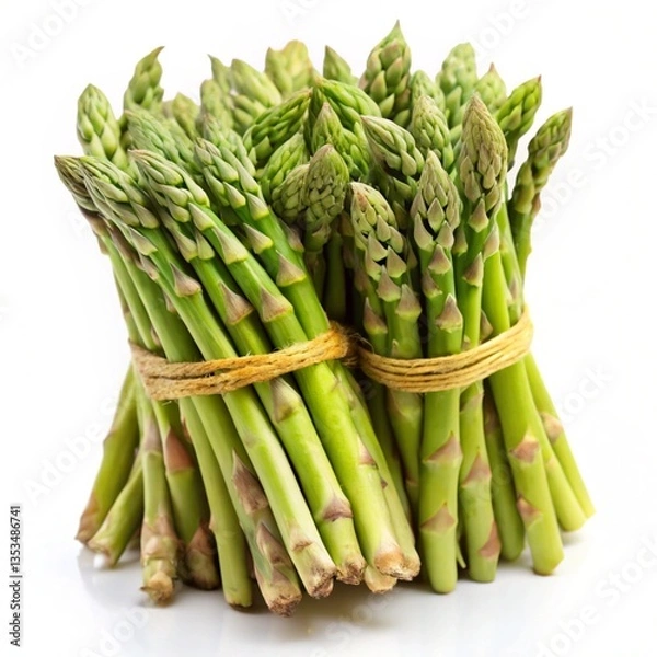 Fototapeta asparagus on white background
