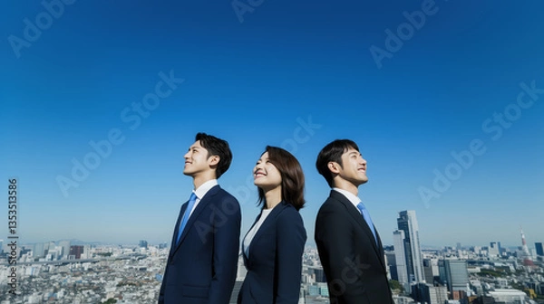 Obraz キャリアアップを目指す新入社員、希望に満ちた目線