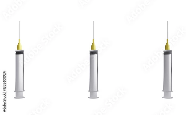 Obraz 3d rendered syringes with transparent background illustration