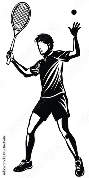 Fototapeta tennis player silhouette