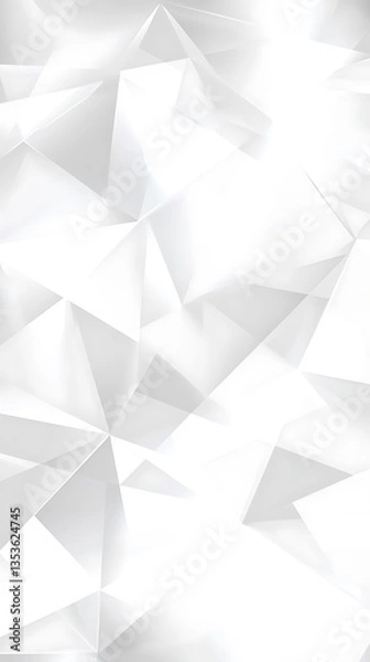 Fototapeta Abstract geometric pattern created with white and grey triangular shapes