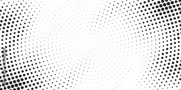 Fototapeta Halftone background vector, abstract backdrop design with two tone pattern and copy space for edit your content