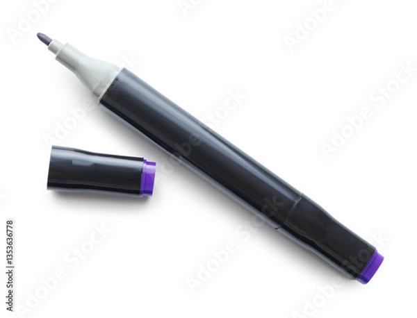 Obraz One double sided marker isolated on white, top view