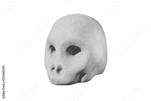 Obraz d rendered head skull transparent background illustration