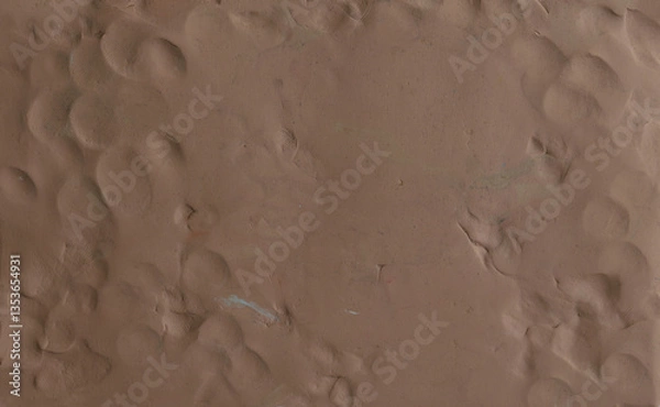 Obraz Brown plasticine texture background. Modeling clay material pattern.