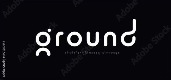 Fototapeta Modern minimal logo alphabet font. Abstract scifi science futuristic typography sport, technology, fashion, digital, future creative logos fonts. vector illustration