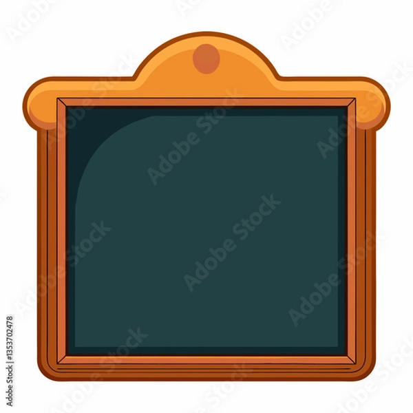 Obraz classic chalkboard with wooden frame
